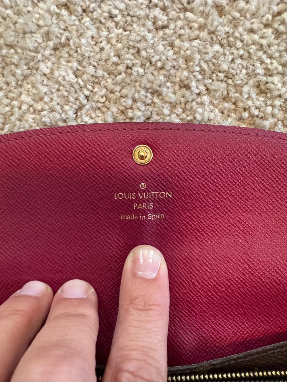 LOUIS VUITTON Pink Monogram Emilie Wallet